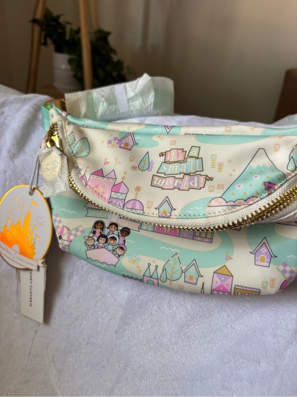Stoney Clover Lane Disney Mint 'It's a Small World' Fanny pack Belt Bag